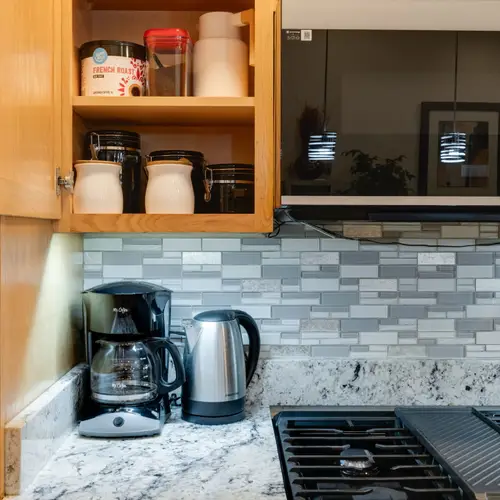 Enjoy your favorite morning coffee from the comfort of your home away from home.