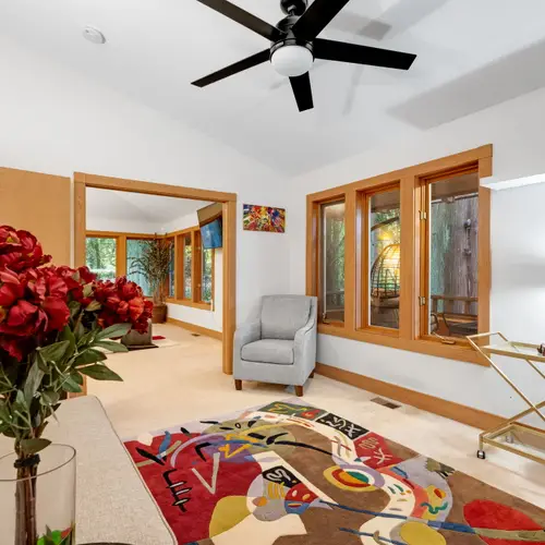 Take a moment to unwind by the window.