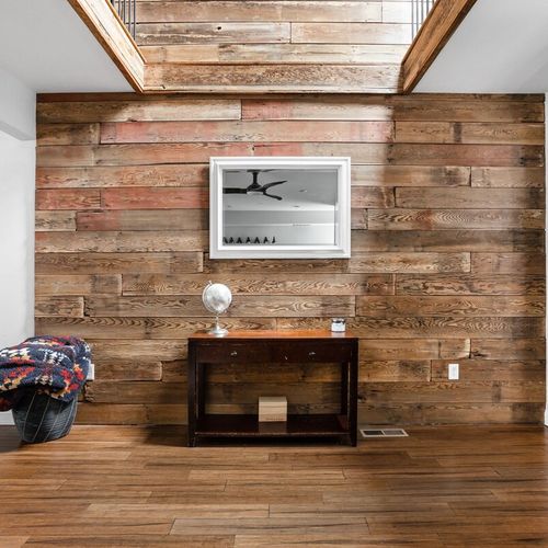 Be amazed with simple elegant wall with mirror and light decor  ChatGPT