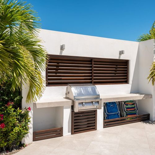 BBQ and beach chairs