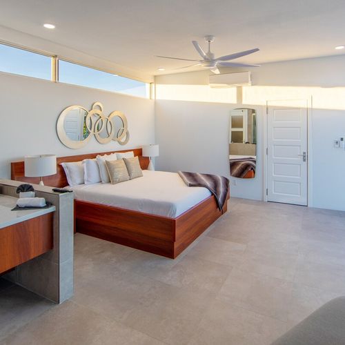 1st room: 1 king and 1 single sofa bed
