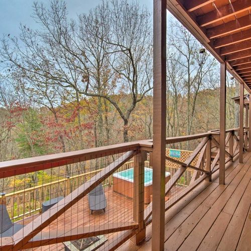 Balcony | 2-Story Cabin | Private Hot Tub | Children's Playset | Gas Grill