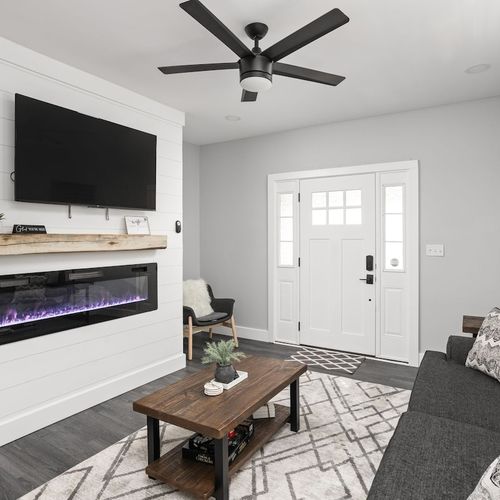 Living Room: Bright and airy space with stylish decor and modern amenities for a delightful stay!