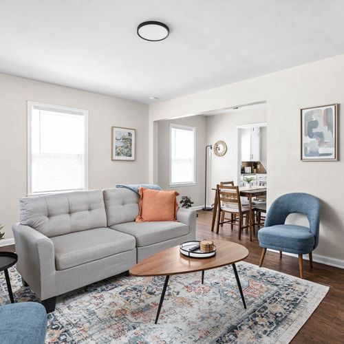 Relax and unwind in the welcoming and cozy atmosphere of our living room area.