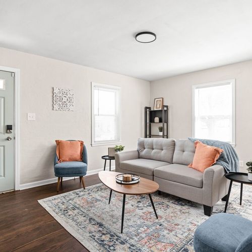 Relax and unwind in the welcoming and cozy atmosphere of our living room area.