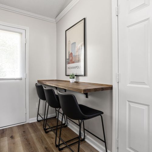 An extra three-seater dining spot is available for your convenience.