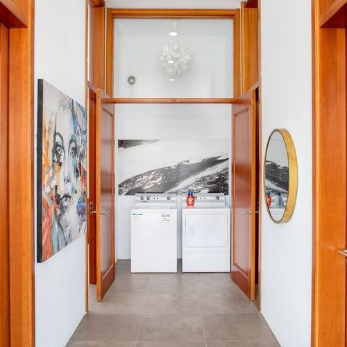 Easily accessible washer and dryer