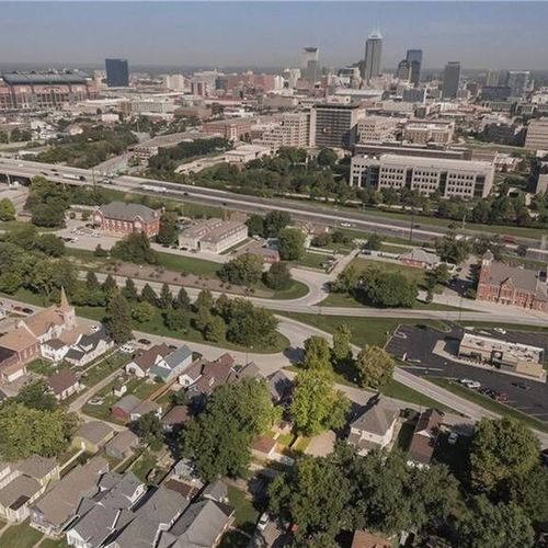 Take a moment to enjoy the stunning downtown city view.