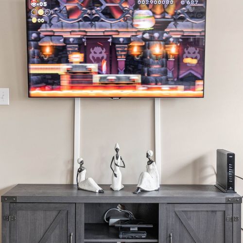Unwind and enjoy your favorite shows with the added convenience of a TV.