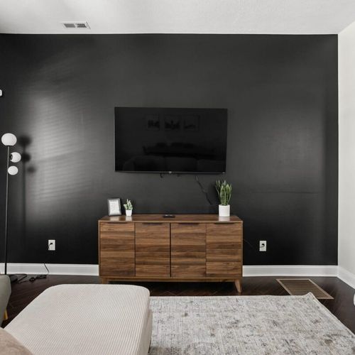 A TV for your entertainment as you unwind in our cozy living room