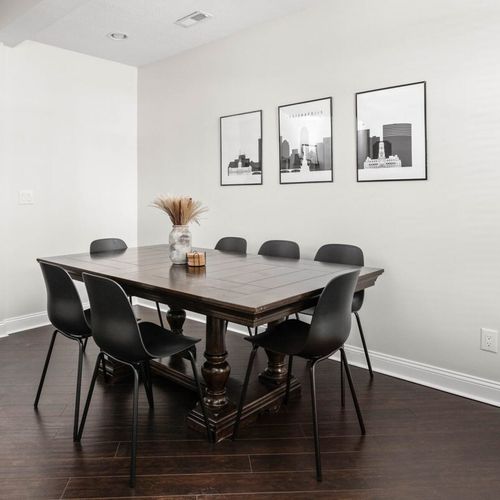 Seven seater dining table.