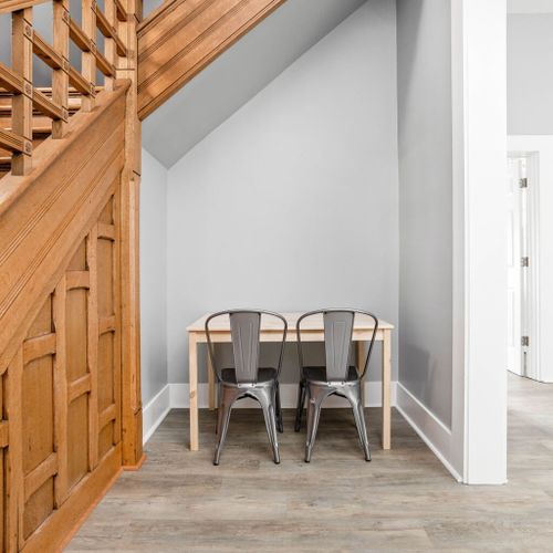 An additional table, providing a cozy and intimate setting for meals, working, or studying.
