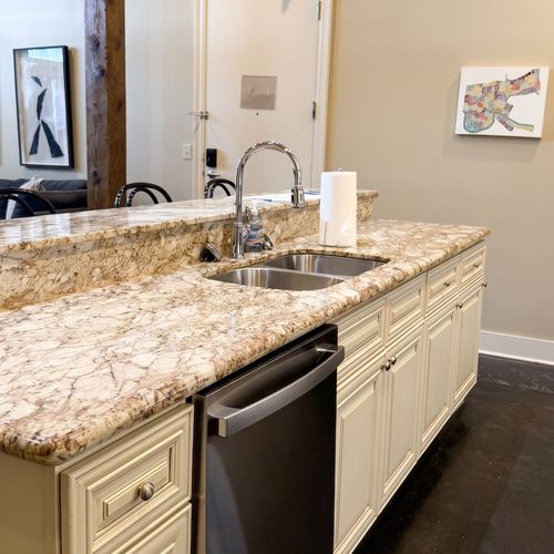 Well-appointed kitchen with granite counters