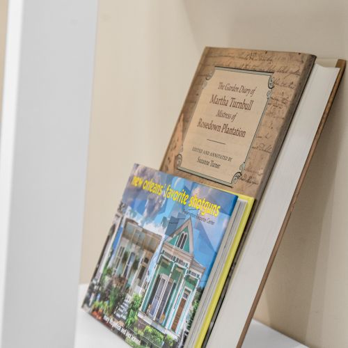 Curated bookshelf corner for slow mornings