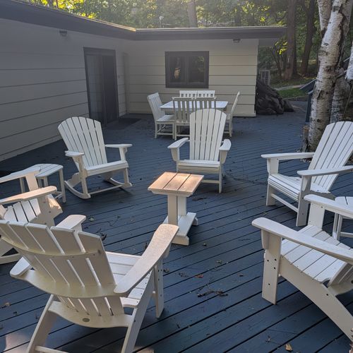 OVERVIEW:  Another image of the beautiful backyard deck.