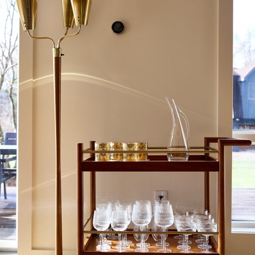 Bar cart in the main house dining area.