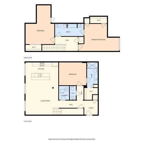 Full two-level floor plan at a glance