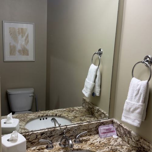 Polished bathroom with modern fixtures