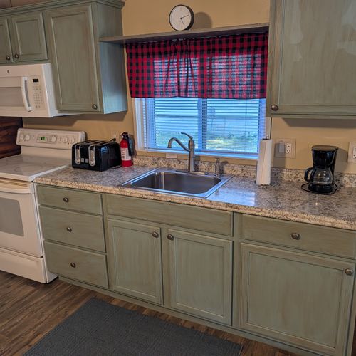 OVERVIEW:  One half of the kitchen