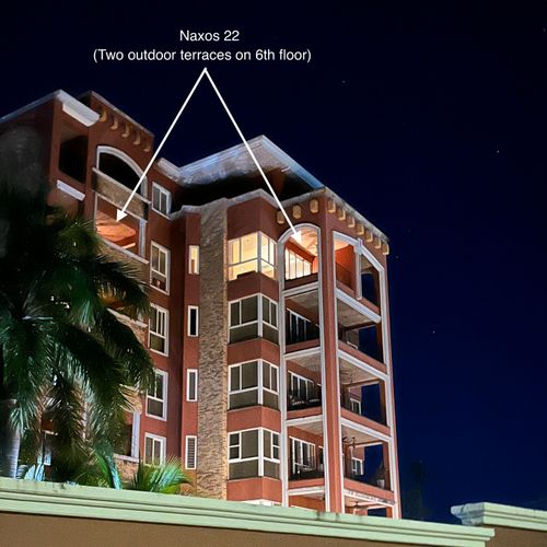 Private sixth floor balconies