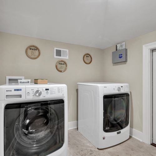 Full-size washer and dryer for longer stays