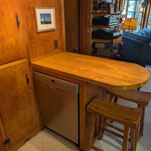 KITCHEN (MAIN FLOOR):  The home has a full kitchen with all appliances including a dishwasher and a microwave.