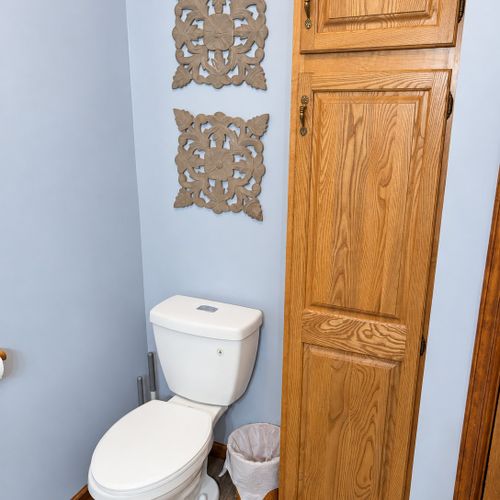BATHROOM #2 (FIRST FLOOR):  Full bathroom on the first floor with a walk-in shower.