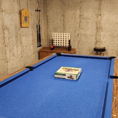 Basement Pool table.