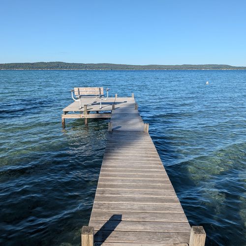 OVERVIEW:  Looking out over Crystal Lake from the private dock.