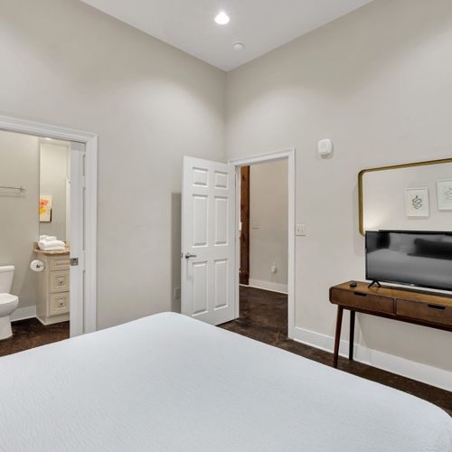 Bedroom with easy access to the bath