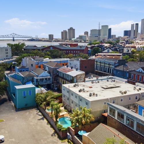 Colorful rooftop panorama capturing the vibrant urban landscape below.