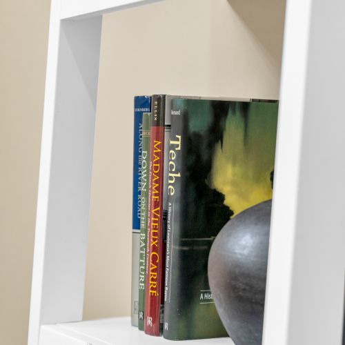 Shelf stocked with local finds