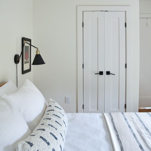 The first guest bedroom in the main house.
