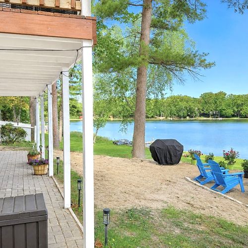 EXTERIOR:  Another view of the backyard.