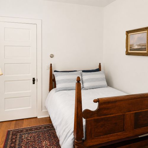 BEDROOM #4 (SECOND FLOOR):  Beautiful bedroom on the second floor with a queen bed and its own private ensuite full bathroom.