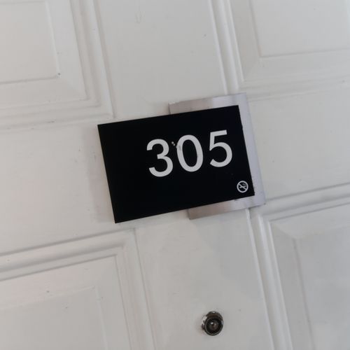 Unit door marked with your specific unit number