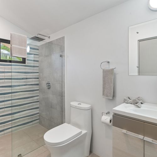 Bathroom with tile shower
