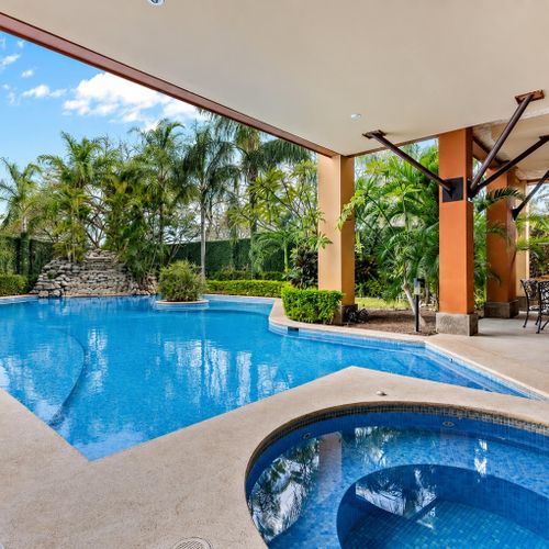 Pool, hot tub, and outdoor grill
