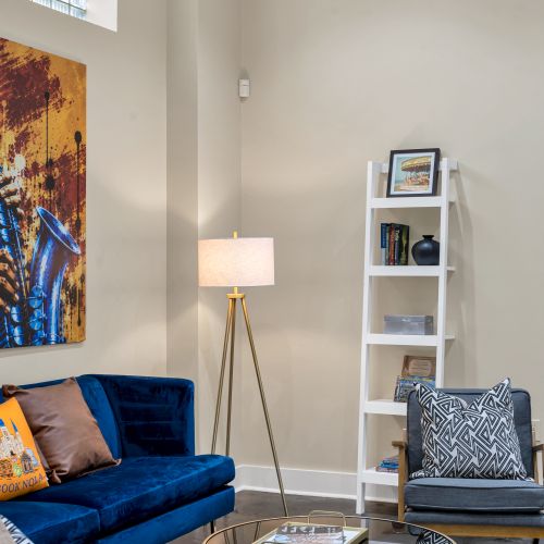 Reading lamp, cozy chair, good book