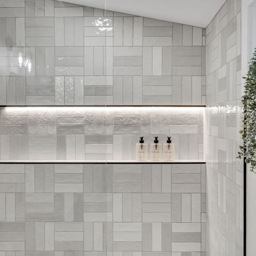 Handy lit shower niche keeps your essentials neatly within reach
