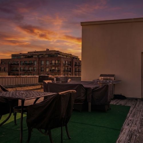 Dine al fresco on the rooftop surrounded by stunning city views.