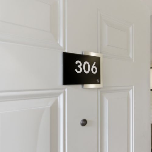 Unit door marked w/ your specific number