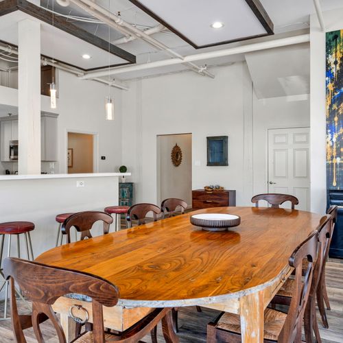Live edge dining table for big family dinners