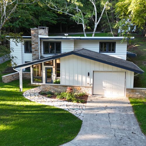 EXTERIOR:  Another aerial photo of the property.