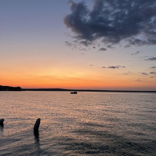 EXTERIOR:  Sunset on Higgins Lake