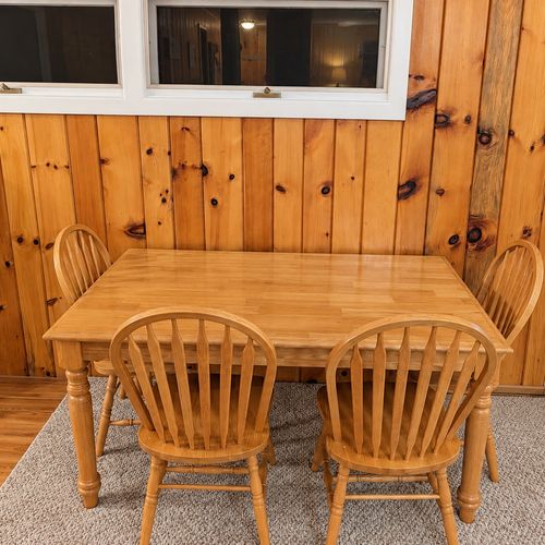 DINING AREA:  The home has a cute dining area with seating for up to 4 adults.