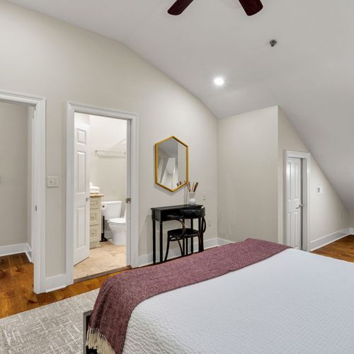 Bedroom with its own vanity and ensuite bath