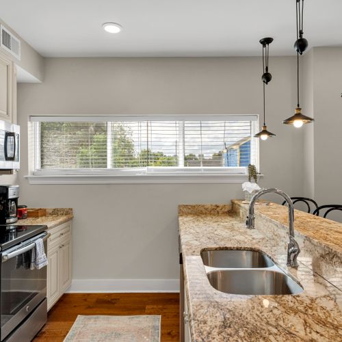 Wash up with a sunny window view