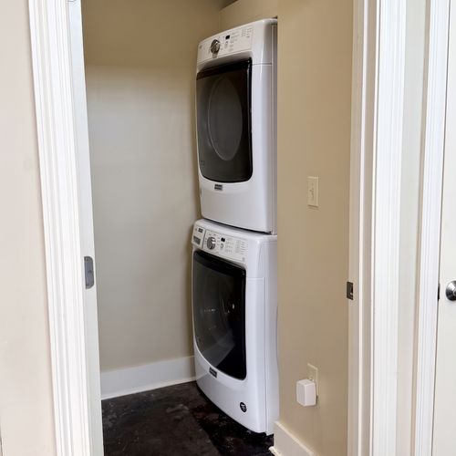 In-unit stacked washer & dryer for easy laundry days