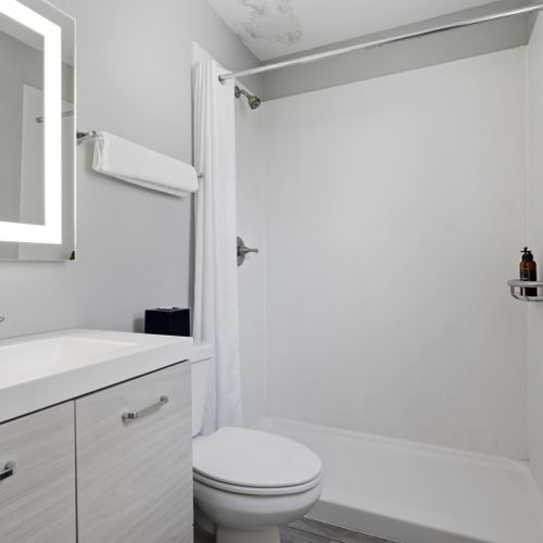 Unit 206-Fresh bathroom space stocked with essentials to refresh & unwind